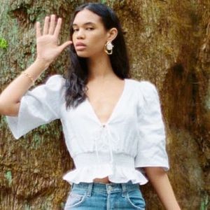 REFORMATION puff sleeve top